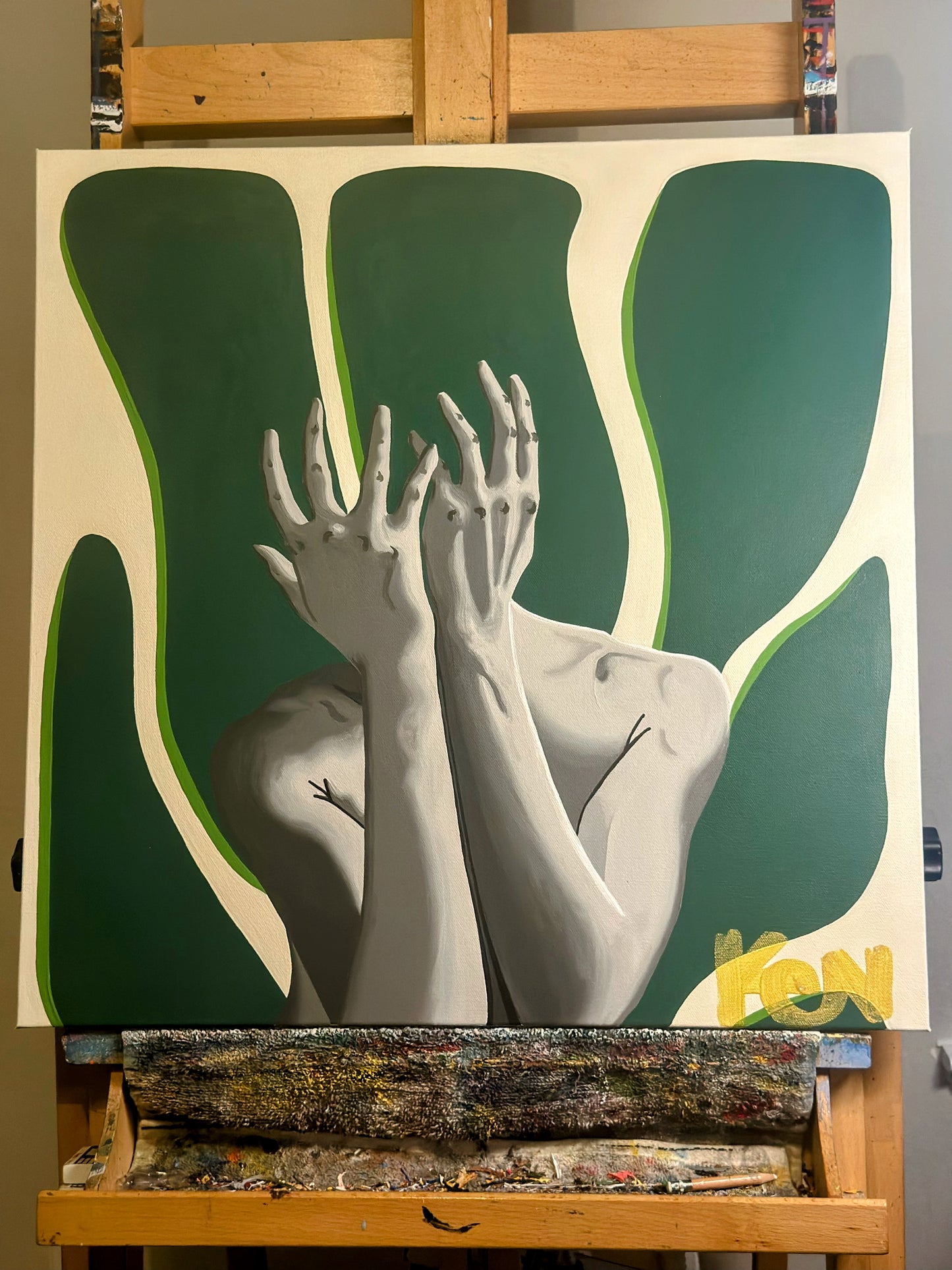 “Late Bloomer” 24 x 24in. Original Painting