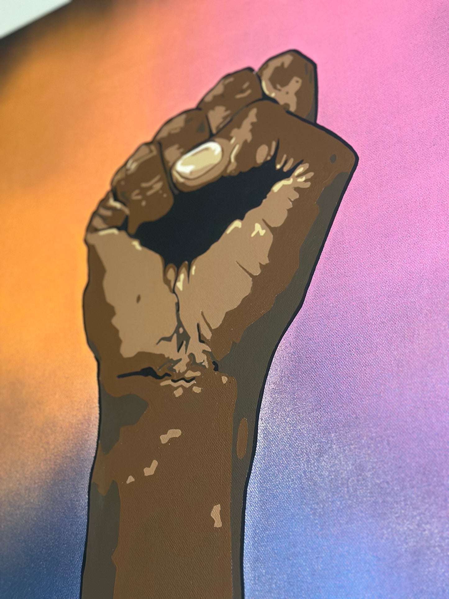 “Power to the People” 24 x 36in. Original painting