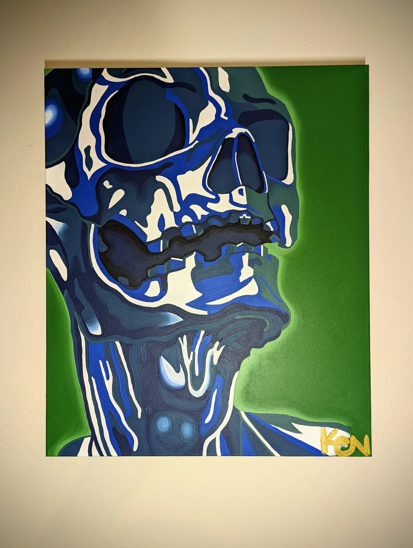 "Till I'm Blue in the Face" 20 x 24in. Original Painting