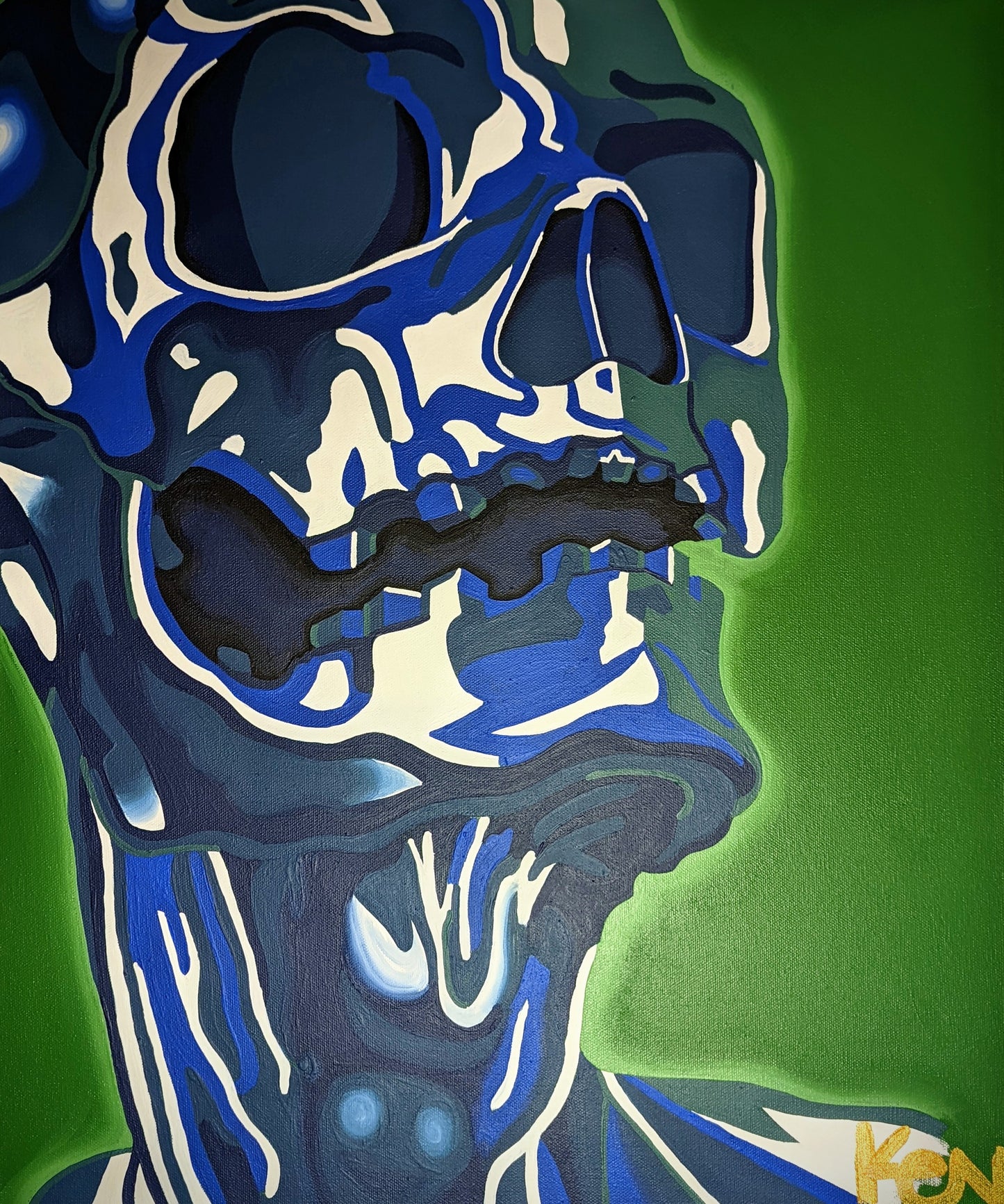 "Till I'm Blue in the Face" 20 x 24in. Original Painting
